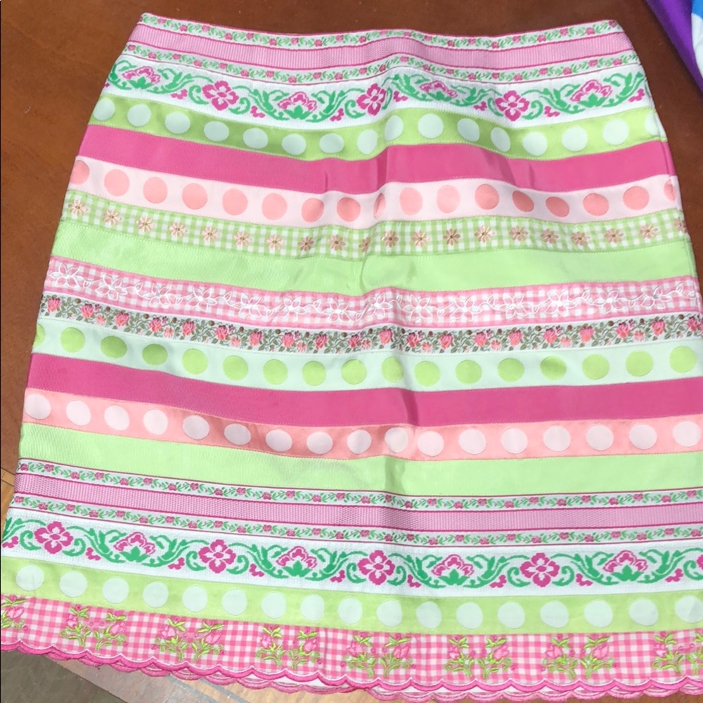 Vintage Lilly Pulitzer ribbon pencil skirt